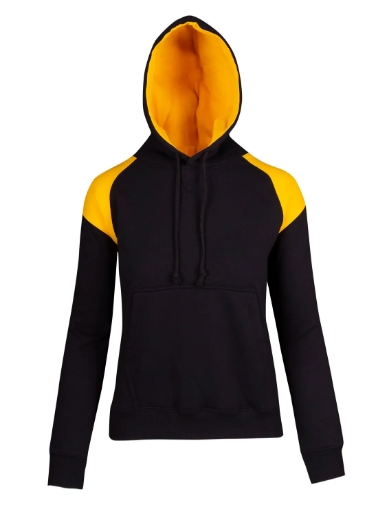 Picture of RAMO, Ladies Shoulder Contrast Panel Hoodie